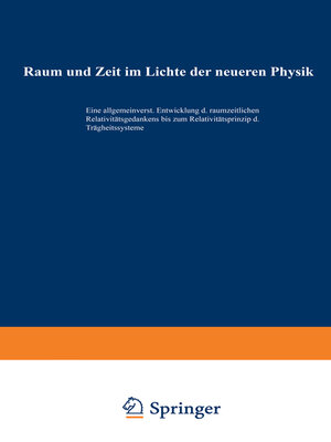 cover image of Raum und Zeit im Lichte der neueren Physik